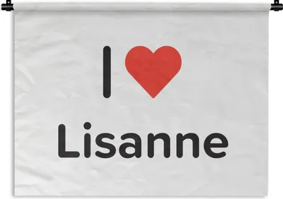 Produktbild von MuchoWow® Wandteppich Wandbehang Ich liebe - Lisanne - Mädchen 150x112 cm Tapisserie Dekoration Wandtuch - Wanddecke - Wandteppiche
