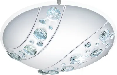 Produktbild von EGLO LED Deckenleuchte Nerini, Deckenlampe, Wohnzimmerlampe aus Metall, Glas mit Kristallen in Weiß, Schwarz, Klar, Schlafzimmerlampe, neutralweiß