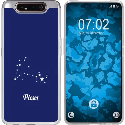 Produktbild von PhoneNatic Case kompatibel mit Samsung Galaxy A80 Silikon-Hülle SternzeichenPisces M1