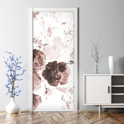 Produktbild von Dekorative Türposter Klebefolie selbstklebend Wandaufkleber Pfingstrosen 85 x 200 cm