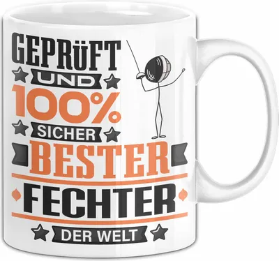 Produktbild von Fechter Geschenk Lustiger Spruch für Fechter Geschenkidee Bester Fechter Der Welt (Weiß)
