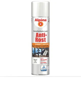 Produktbild von Alpina Spray 400 ml Anti-Rost Metallschutz-Lack, 3in1, RAL 9010 Weiss Glänzend