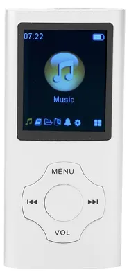 Imagen del producto de Reproductor de MP3 con pantalla LCD de 1,8 pulgadas, compatible con grabación, radio FM y reproducción de música, portátil, color plateado, ideal para estudiantes
