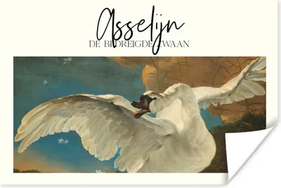 Produktbild von MuchoWow® Poster Der gefährdete Schwan - Jan Asselijn - Alte Meister 120x80 cm - Bilder