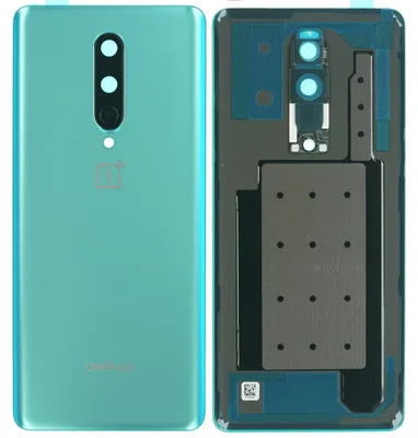 Produktbild von Oneplus 8 Backcover + Kameraglas + Kleber (Glacial Green), Grün