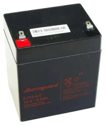 Zdjęcie produktu dla ALARMGUARD CJ12-4,5 Bezobsługowy akumulator kwasowo-ołowiowy 12V, pojemność 4,5Ah, żywotność 5 lat
