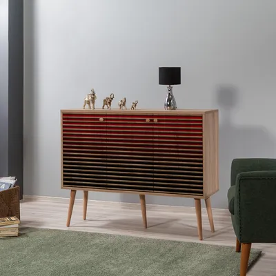 Obrázek produktu pro Skye Decor, Mega-221, Konzola, Sonoma-Eiche, 100% MELAMINBESCHICHTETE SPANPLATTEN, 120 x 36 x 90 cm