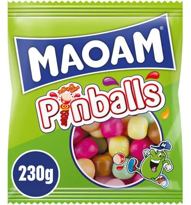 Immagine prodotto di Maoam Pinballs Fruity Chews 230g - Frutta da masticare colorata e deliziosa