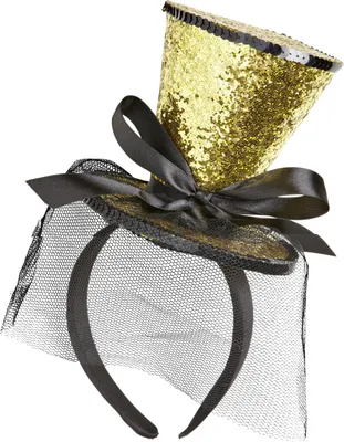 Produktbild von Minihut Burlesque Zylinder Hut gold