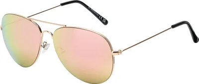 Produktbild von Damen Herren Sonnenbrille Piloten Designer 80er Piloten Urlaub Sommer Strand Brille 30570 Rosa-Gelb