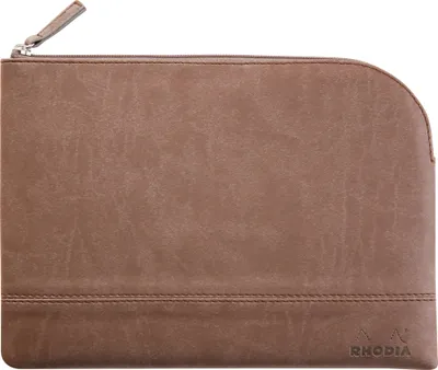 Produktbild von Rhodia Etui Kunstleder Reißverschluss, 16x22 cm Schokoladenbraun 116624C