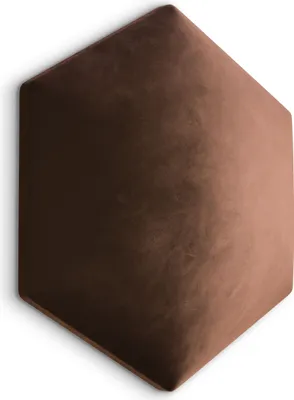 Produktbild von Muralo Polsterpaneel HEXAGON Wandpolster Wandkissen Bettkopfteil Wandpaneel Magic Velvet Braun 2299 35cm x 40cm
