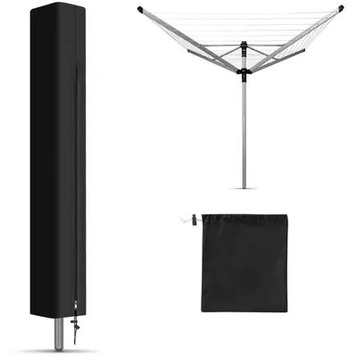 Produktbild von Schutzhülle Wäschespinne 420D Oxford-Gewebe 165x16x16cm mit Reißverschluss und Kordelzug