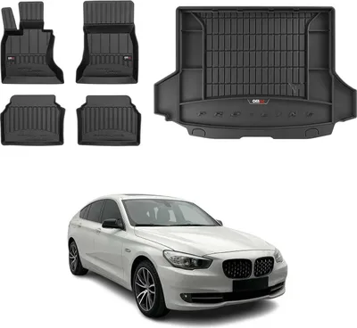 Immagine prodotto di OMAC set tappetini e fodera bagagliaio per BMW Serie 5 F07 2009-2017 gomma nera 5x