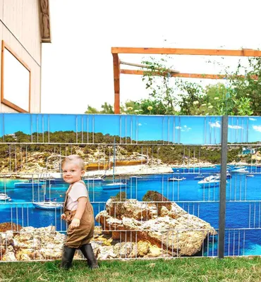Produktbild von Sichtschutzstreifen Strand Lagune Sichtschutz Garten Zaun - Teil2 250x100cm