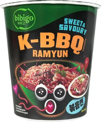 Zdjęcie produktu dla BIBIGO K-BBQ Ramyun smażone na patelni, słodko-pikantne, 98 g