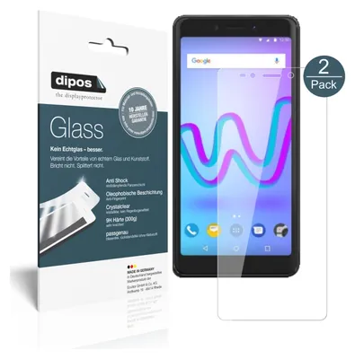 Produktbild von 2x Schutzfolie für Wiko Jerry 3 - Anti-Shock 9H Folie dipos Glass Displayfolie