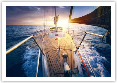 Produktbild von Poster - Poster ohne Rahmen - Segelboot Meer - 100x70 cm - Wand Bild - Wanddeko - Wandbilder - Kunstposter - Wandposter - Bilder - Kunstdruck - Wanddekoration - Wandbild - P2XAA100x70-4076