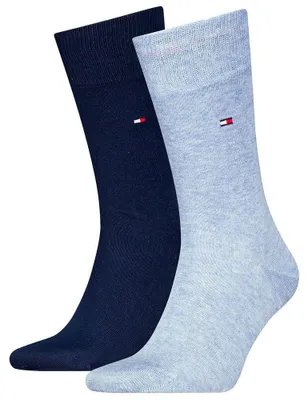 Image de Chaussettes pour hommes Tommy Hilfiger, modèle 371111, couleur bleu clair mélangé, tailles européennes 43-46