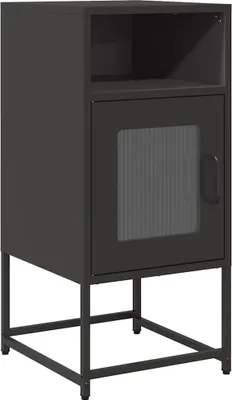Immagine prodotto di Comodino Nero 36x39x78 cm in Acciaio Laminato a Freddo