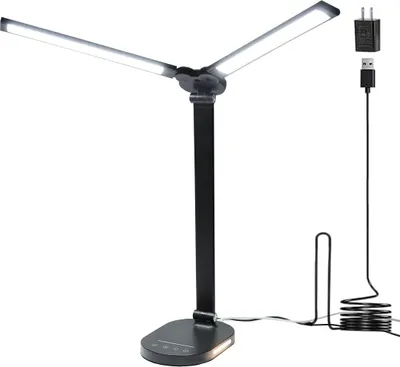 Produktbild von LED-Schreibtischlampe 14W – Schwenkbare Schreibtischleuchte fürs Home Office, dimmbar, USB-betrieben, energiesparende Arbeitsplatzbeleuchtung