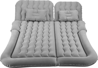 Produktbild von Jayseuw Auto Luftbett Aufblasbare Auto-Luftmatratze Matratze verdickte mit 12V Luftpumpe für Camping, Reisen 178 x 126 x 13cm grau