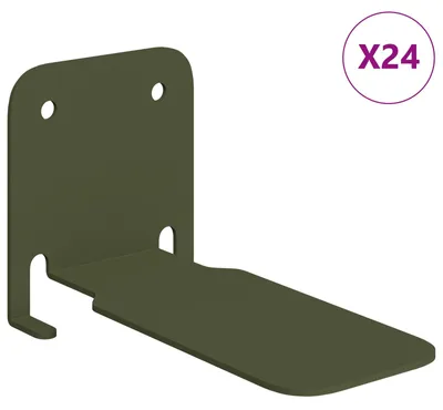 Obrázek produktu pro vidaXL Závěsná police s policemi, 24 ks, olivově zelená, 6 x 10,8 x 6,6 cm