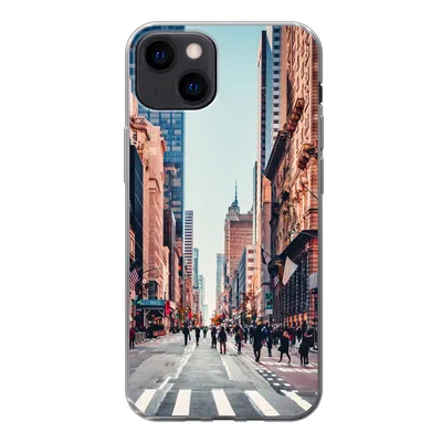 Produktbild von MuchoWow® Handyhülle Schutzhülle Hülle für iPhone 13 Veteranenparade in New York Silikon Softcase Handy Hülle - Karteninhaber