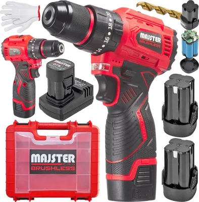 Produktbild von Bürstenlose Bohrmaschine/Schrauber 18V 2X Akku 1.5Ah Schlagkraft Mayster Pro Mp0431