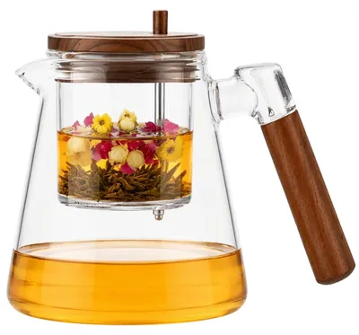 Glas-Teekanne mit Sieb, 850 ml, hitzebeständig