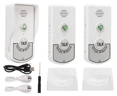 Productafbeelding van Draadloze Intercom-Deurbel - Elektronische Deurbel met 2 Binnenbellen - 1000 m Bereik