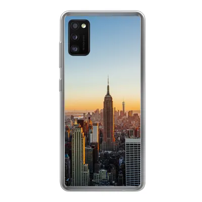 Produktbild von MuchoWow® Handyhülle Schutzhülle Hülle für Samsung Galaxy A41 New York - Skyline - Sonnenuntergang Silikon Softcase Handy Hülle - Mobiltelefon