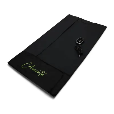 Image de CALMENTA® AuraLuxe couverture infrarouge – couverture sauna et couverture chauffante 35–75 °C, 180 × 90 cm, minuterie, écran, pliable