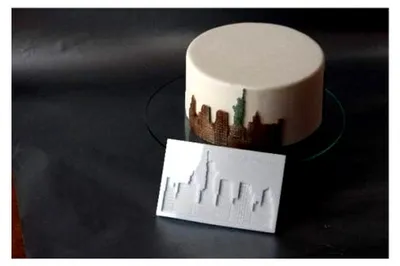 Produktbild von Silikonform Skyline New York | Silikonform für Fondant und Flowerpaste | einfaches Reindrücken | Hergestellt in Deutschland