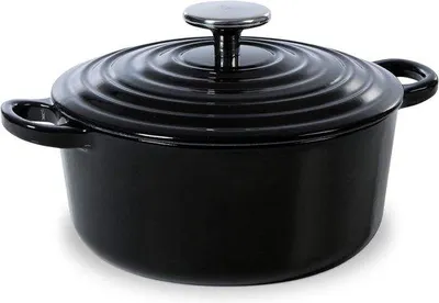 Immagine prodotto di Padella in ghisa da 20 cm, nera, adatta all'induzione