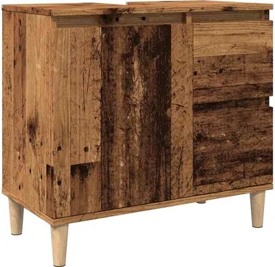 Produktbild von vidaXL Waschbeckenunterschrank Altholz-Optik 65x33x60 cm Holzwerkstoff