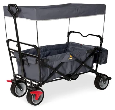 Produktbild von Pinolino Klappbollerwagen 'Paxi dlx' mit Bremse, anthrazit Metallgestell, schwarz lackiert und Stoff, anthrazit