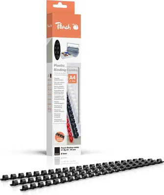 Produktbild von Plastikbinderücken 8mm A4 (schwarz, 25 Stück)