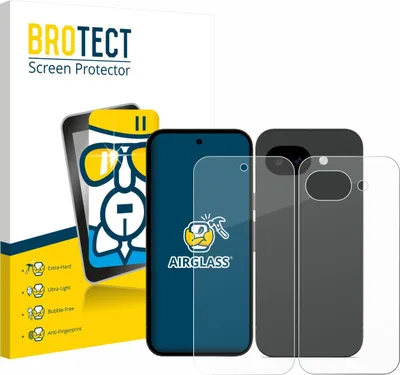 Produktbild von BROTECT Schutzglas für Google Pixel 10a (Display+Rückseite) Schutzfolie Panzer Folie Glas Display Schutz klar