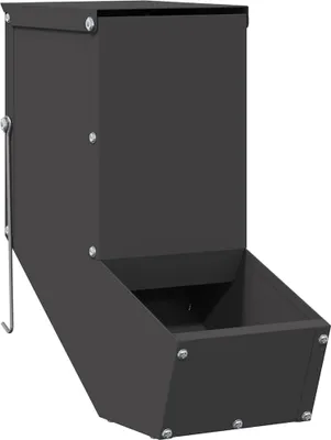 Image de vidaXL Nourrisseur pour lapins Noir 12,5 x 26 x 28,5 cm