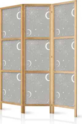 Obrázek produktu pro Japonský paraván Pozadí a vzory 225x172 cm 5dílný černý