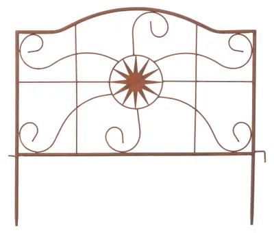 Produktbild von B & S Beetzaun Beeteinfassung Metall 53 cm breit Sonne - Rostoptik