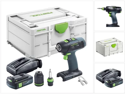Immagine prodotto di Festool T 18+3 Basic Avvitatore a batteria 18 V 50 Nm Brushless + 1x batteria 3,0 Ah + caricabatteria + Systainer
