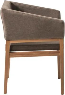 Immagine prodotto di Poltrona Classica Sedia Stile Design Moderno Sedile Rivestimento Legno Tessile Nuovo