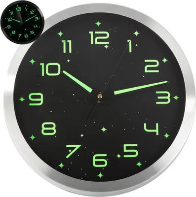 Obrázek produktu pro Fluorescent velké fluorescentové nástěnné hodiny světlo hvězdy 25cm