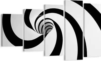 Produktbild von Bild auf Leinwand - Leinwandbild - Spirale Streifen Komposition - 100x60cm - Wand Bild - Wanddeko - Leinwanddruck - Bilder - Kunstdruck - Wanddekoration - Leinwand bilder - Wandkunst - EG100x60-2649