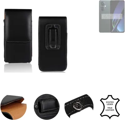 Produktbild von K-S-Trade Holster Gürteltasche Handy Hülle Schutzhülle kompatibel mit Oppo K11x Handyhülle Leder schwarz, 1x