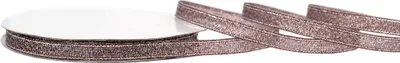 Produktbild von Glitzerband 6mm x 32m Roll Braun / Silber