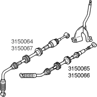 Produktbild von METZGER 3150064 Seilzug Schaltgetriebe für FIAT DUCATO Pritsche/Fahrgestell (230) Rechts