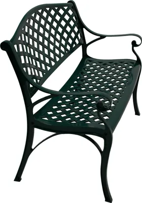 Produktbild von DEGAMO Gartenbank Parkbank Bank OXFORD 2-sitzer, Aluguss dunkelgrün, wetterfest
